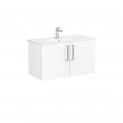 Vitra Root 100cm Basin Unit with Two Doors - High Gloss White
