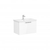 Vitra Root 80cm Basin Unit with One Drawer - High Gloss White