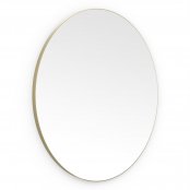 Origins Living Oslo 800mm Round Mirror - Brushed Brass