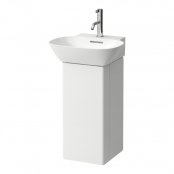 Laufen Ino Matt White 280mm Aluminium Vanity Unit with Push / Pull Hinged Door - Left Hand