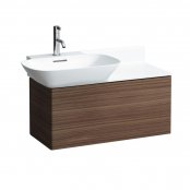 Laufen Ino Dark Walnut 770mm Aluminium Vanity Unit with Push / Pull Drawer