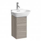 Laufen Base Light Elm 275mm Vanity Unit with Door & Anodised Aluminium Handle - Left Hand