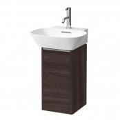 Laufen Base Dark Elm 275mm Vanity Unit with Door & Anodised Aluminium Handle - Right Hand