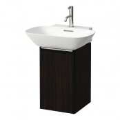 Laufen Base Dark Elm 315mm Vanity Unit with Door & Anodised Aluminium Handle - Right Hand