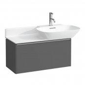 Laufen Base Traffic Grey 770mm Vanity Unit with 1 Drawer & Anodised Aluminium Handle