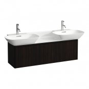 Laufen Base Dark Elm 1200mm Vanity Unit with 2 Drawers & Black Aluminium Handle