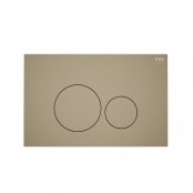 RAK Ecofix Flush Plate With Round Push Button - Cappuccino