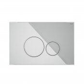 RAK Ecofix Flush Plate With Round Push Button - White
