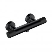 RAK Amalfi Wall Mounted Exposed Thermostatic Bar Shower Valve - Black