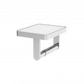 Vado Cameo Paper Holder with White Glass - Chrome