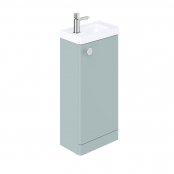 Vado Cameo 400mm Floor Mounted Cloakroom Unit with Reversable Door - Cove Blue