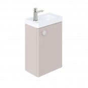 Vado Cameo 400mm Wall Hung Cloakroom Unit with Reversable Door - Pink Clay