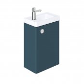 Vado Cameo 400mm Wall Hung Cloakroom Unit with Reversable Door - Atlantic Blue