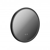 Vado Cameo 600mm Illuminated Round Mirror with Demister - Matt Black