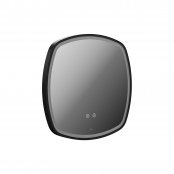 Vado Cameo 500mm Illuminated Soft Square Mirror with Demister - Matt Black