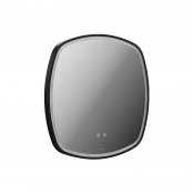 Vado Cameo 600mm Illuminated Soft Square Mirror with Demister - Matt Black