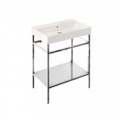 Britton Shoreditch 700mm Frame Furniture Stand and Basin - Polished Stainless Steel - Stock Clearance