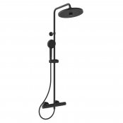 Ideal Standard Ceratherm T25+ Thermostatic Shower System with 2 Function Showerhead 2 Function Handspray and Hose  - Silk Black