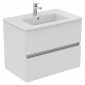 Ideal Standard Eurovit+ 70cm Wall Mounted Vanity Unit with 2 Drawers - Gloss White