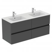 Ideal Standard Eurovit+ 120cm Wall Mounted Vanity Unit with 4 Drawers - Mid Grey
