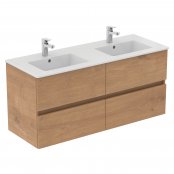 Ideal Standard Eurovit+ 120cm Wall Mounted Vanity Unit with 4 Drawers - Natural Oak