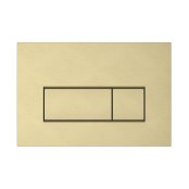 Vitra Loop Square Dual Flush Plate - Brushed Gold