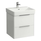 Laufen Base 520 x 440mm 2 Drawer Vanity Unit & Basin - Gloss White - Stock Clearance