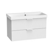 Tavistock Cadence 800mm Wall-Mounted Vanity Unit - Fluted Matt White
