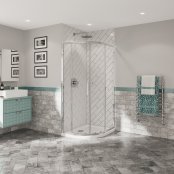 Coram Optima 6 1000 x 800mm Offset Quadrant Shower Enclosure - Chrome
