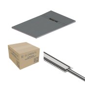 Abacus Elements Linear Uno 1200 x 900mm Complete Tray Kit with Fittings (End Drain) - Stainless Steel