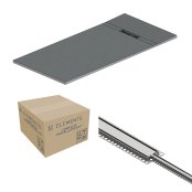 Abacus Elements Linear Uno 1600 x 900mm Complete Tray Kit with Fittings (End Drain) - Stainless Steel