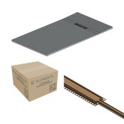 Abacus Elements Linear Uno 1400 x 900mm Complete Tray Kit with Fittings (End Drain) - Brushed Bronze