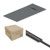 Abacus Elements Linear Uno 1600 x 900mm Complete Tray Kit with Fittings (End Drain) - Matt Anthracite