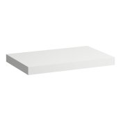 Laufen Lani 800mm Countertop with Installation Brackets (without Cut-Out) - Matt White