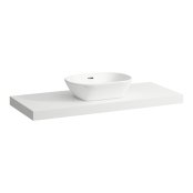 Laufen Lani 1200mm Countertop with Installation Brackets (Centre Cut-Out) - Matt White