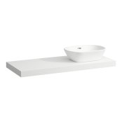 Laufen Lani 1200mm Countertop with Installation Brackets (Right Cut-Out) - Matt White