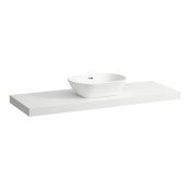 Laufen Lani 1400mm Countertop with Installation Brackets (Centre Cut-Out) - Matt White