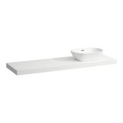 Laufen Lani 1600mm Countertop with Installation Brackets (Right Cut-Out) - Matt White
