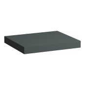 Laufen Lani 600mm Countertop with Installation Brackets (without Cut-Out) - Traffic Grey