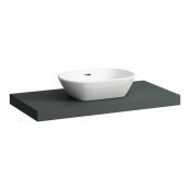 Laufen Lani 1000mm Countertop with Installation Brackets (Centre Cut-Out) - Traffic Grey