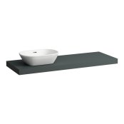Laufen Lani 1400mm Countertop with Installation Brackets (Left Cut-Out) - Traffic Grey