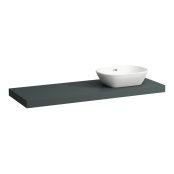 Laufen Lani 1400mm Countertop with Installation Brackets (Right Cut-Out) - Traffic Grey