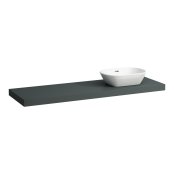 Laufen Lani 1600mm Countertop with Installation Brackets (Right Cut-Out) - Traffic Grey
