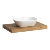 Laufen Lani 800mm Countertop with Installation Brackets (Centre Cut-Out) - Wild Oak