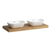 Laufen Lani 1200mm Countertop with Installation Brackets (Left & Right Cut-Out) - Wild Oak