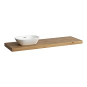 Laufen Lani 1600mm Countertop with Installation Brackets (Left Cut-Out) - Wild Oak