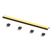 Abacus Elements 600mm Linear Waste Cover Plate - Brushed Brass