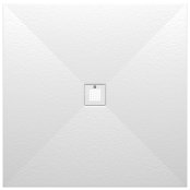 Just Trays Naturals 1000 x 1000mm Stone Square Shower Tray - Malham Grey
