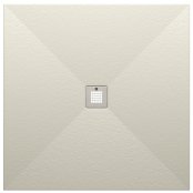 Just Trays Naturals 1000 x 1000mm Stone Square Shower Tray - Runswick Cream