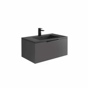 Scudo Ambience 800mm LED Wall-Hung Vanity Unit - Matt Grey